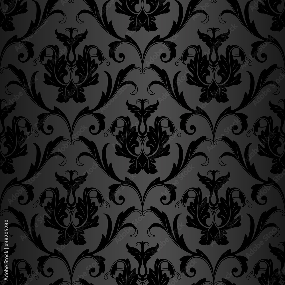Fototapeta seamless black wallpaper