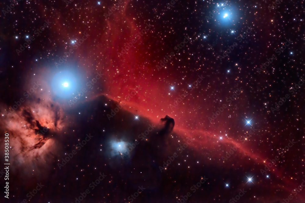 Obraz Tryptyk Horsehead Nebula and Flaming