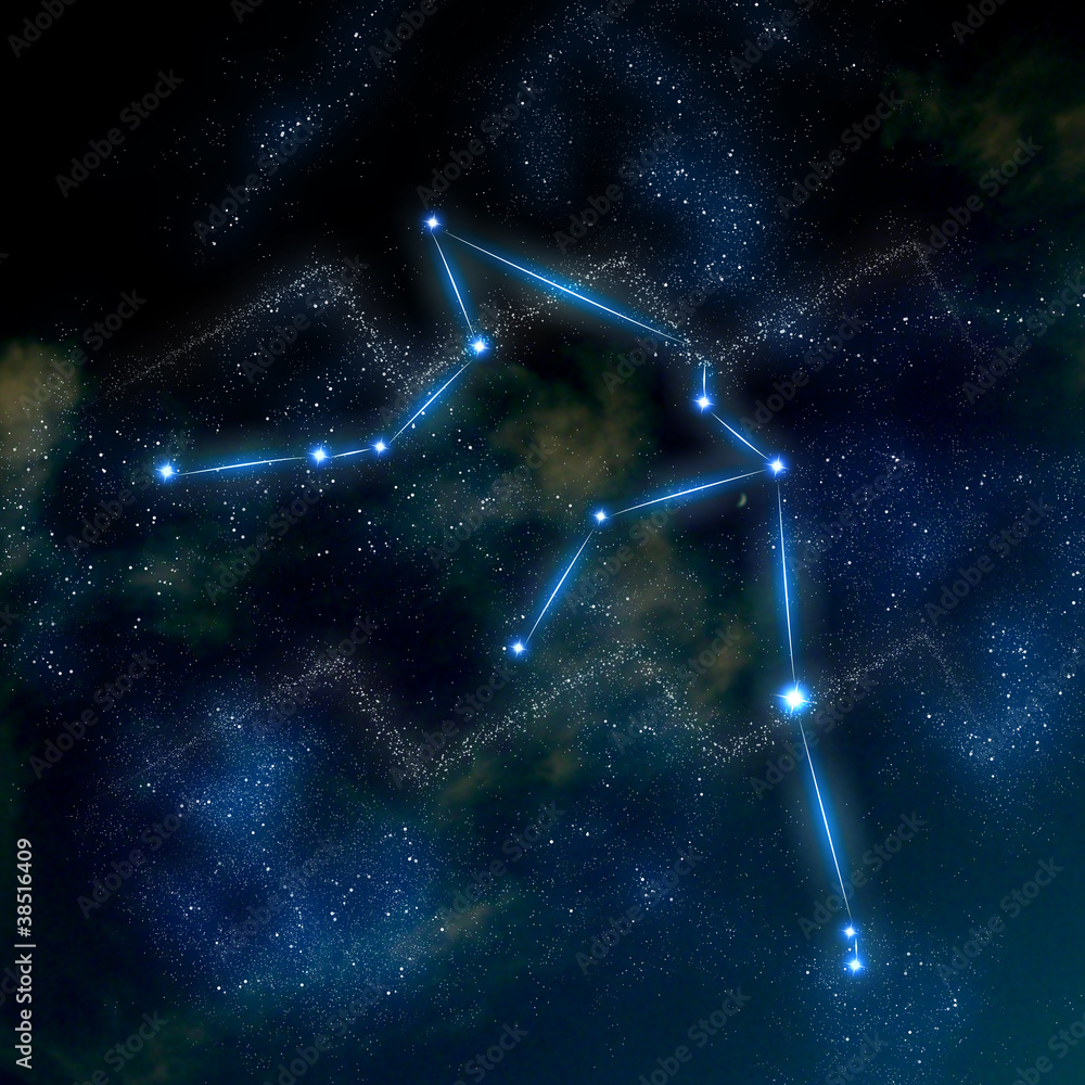 Fototapeta Aquarius constellation and