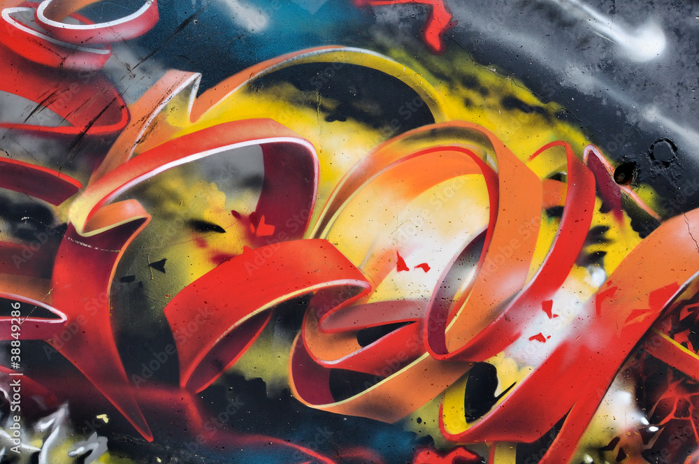Obraz Pentaptyk Street graffiti