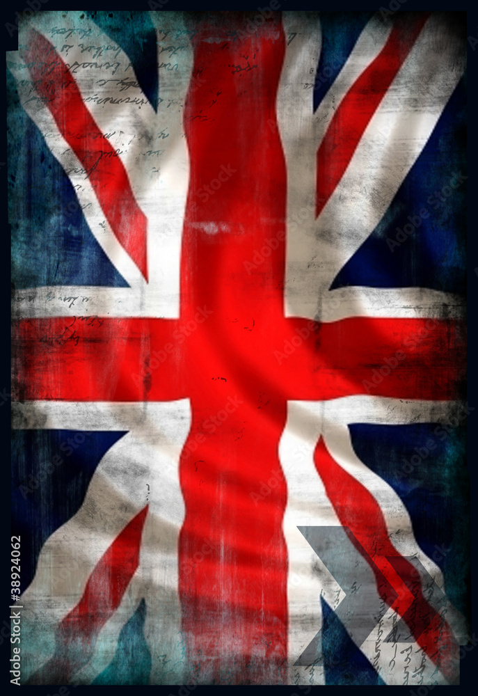 Fototapeta British Union Jack flag in a
