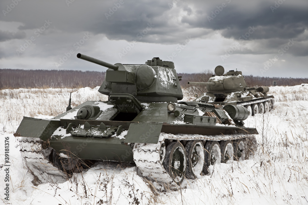 Fototapeta Russian Tanks T34