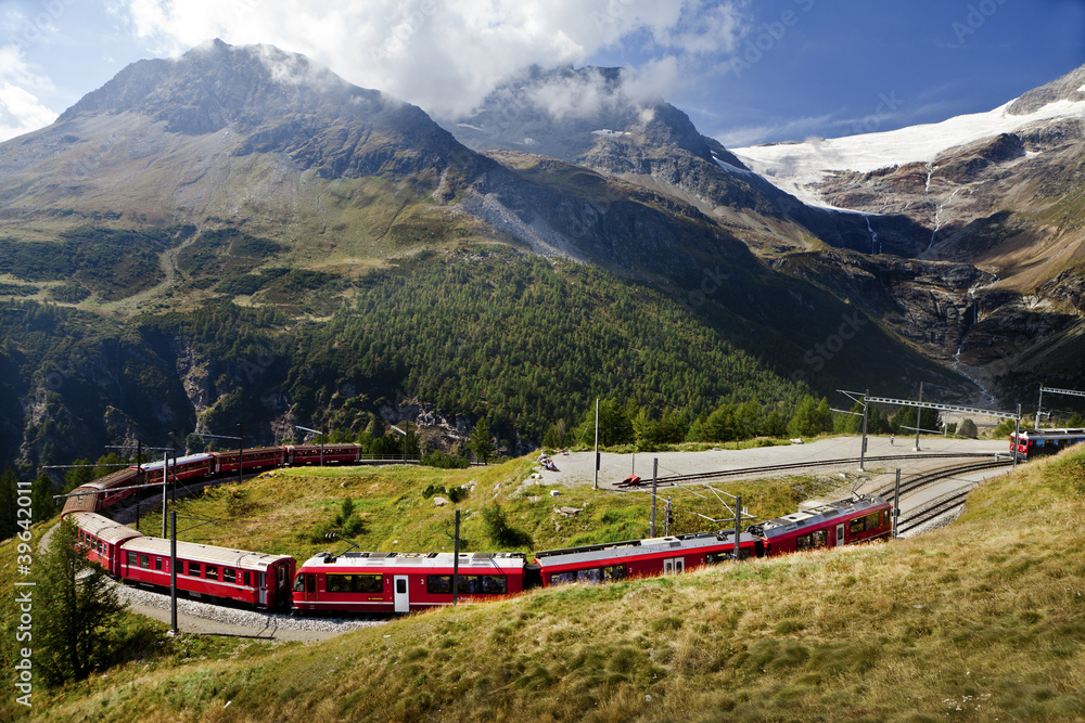 Fototapeta Switzerland railway