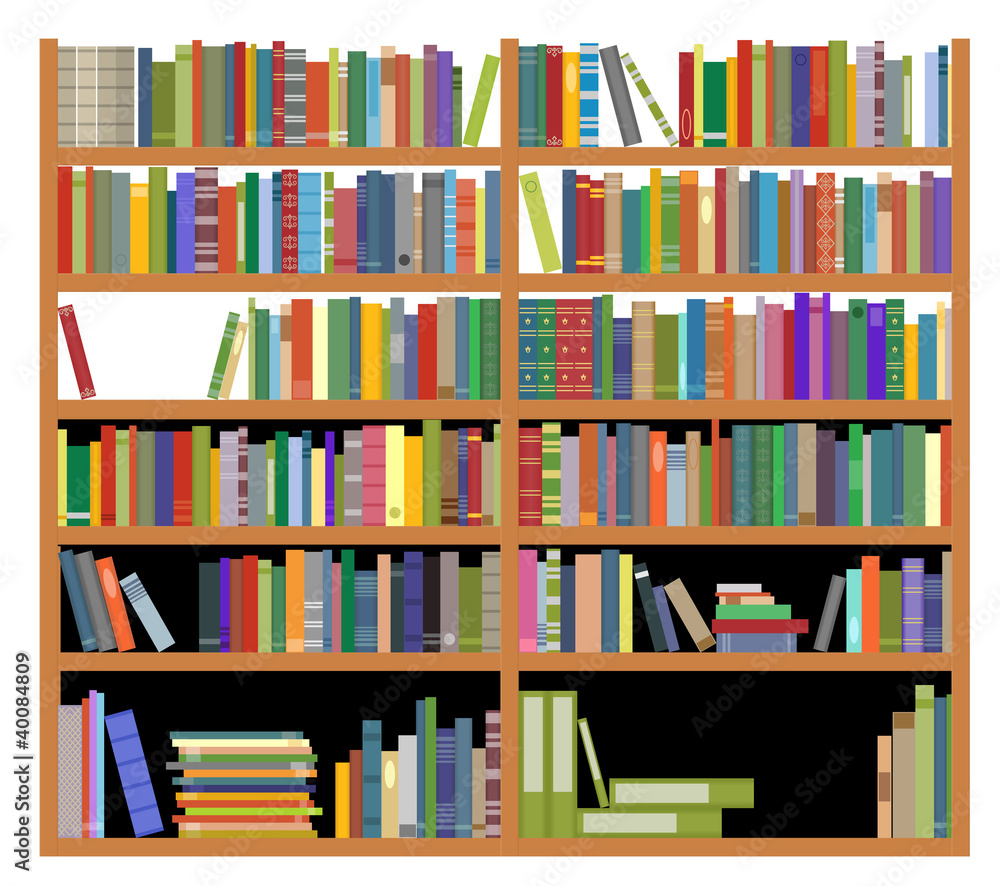 Fototapeta Bookshelf with books
