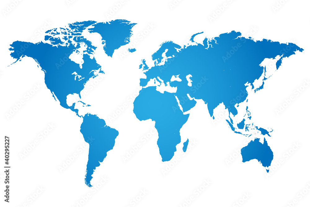 Obraz Tryptyk World Map Illustration
