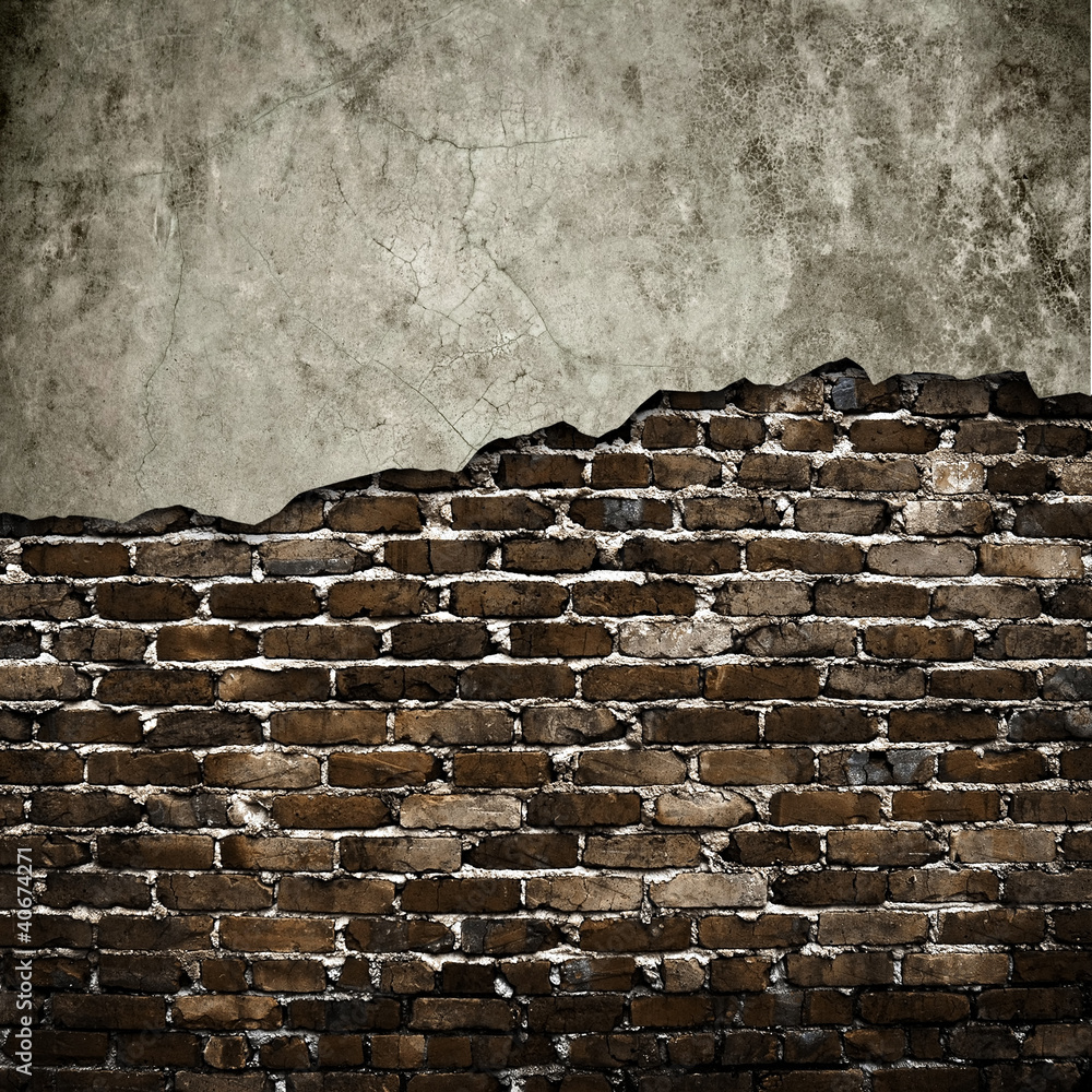 Obraz Pentaptyk grunge wall