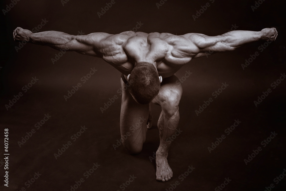 Obraz Tryptyk The muscular male
