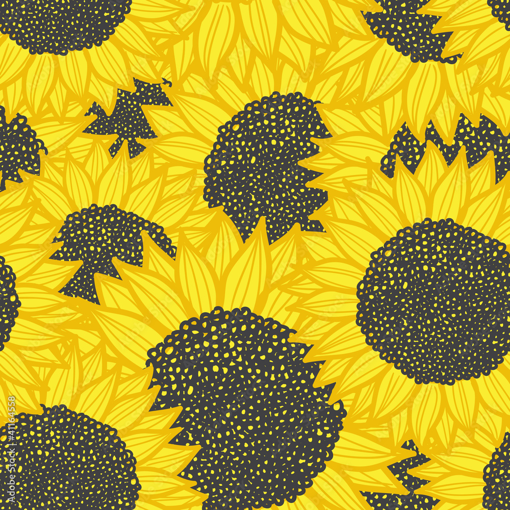 Tapeta color seamless sunflower