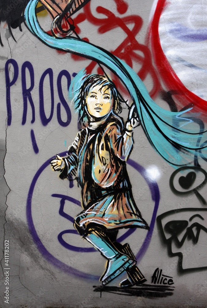Obraz Pentaptyk Graffiti & writer