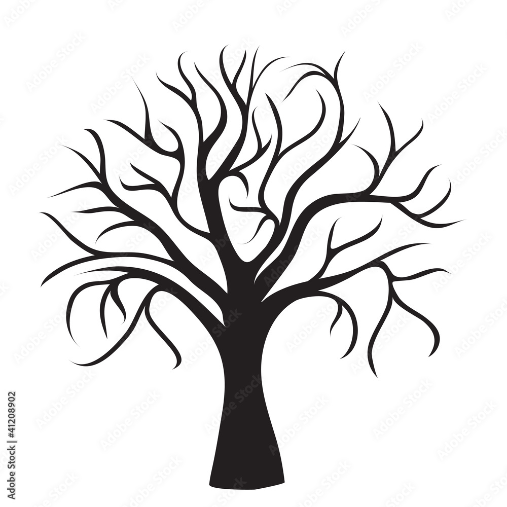 Fototapeta black tree without leaves