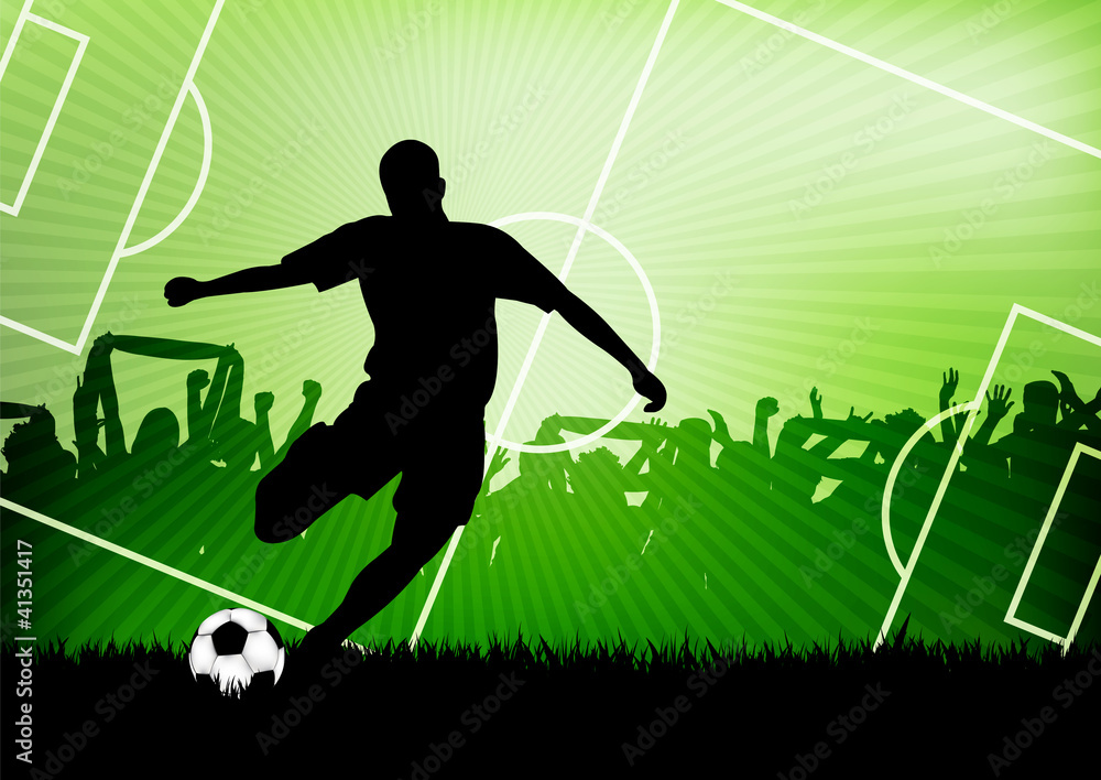 Obraz Tryptyk soccer background