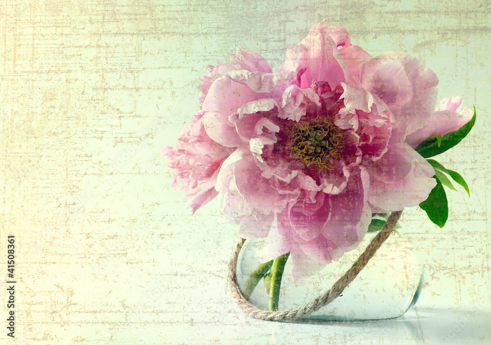 Obraz Dyptyk spring flowers in vase on