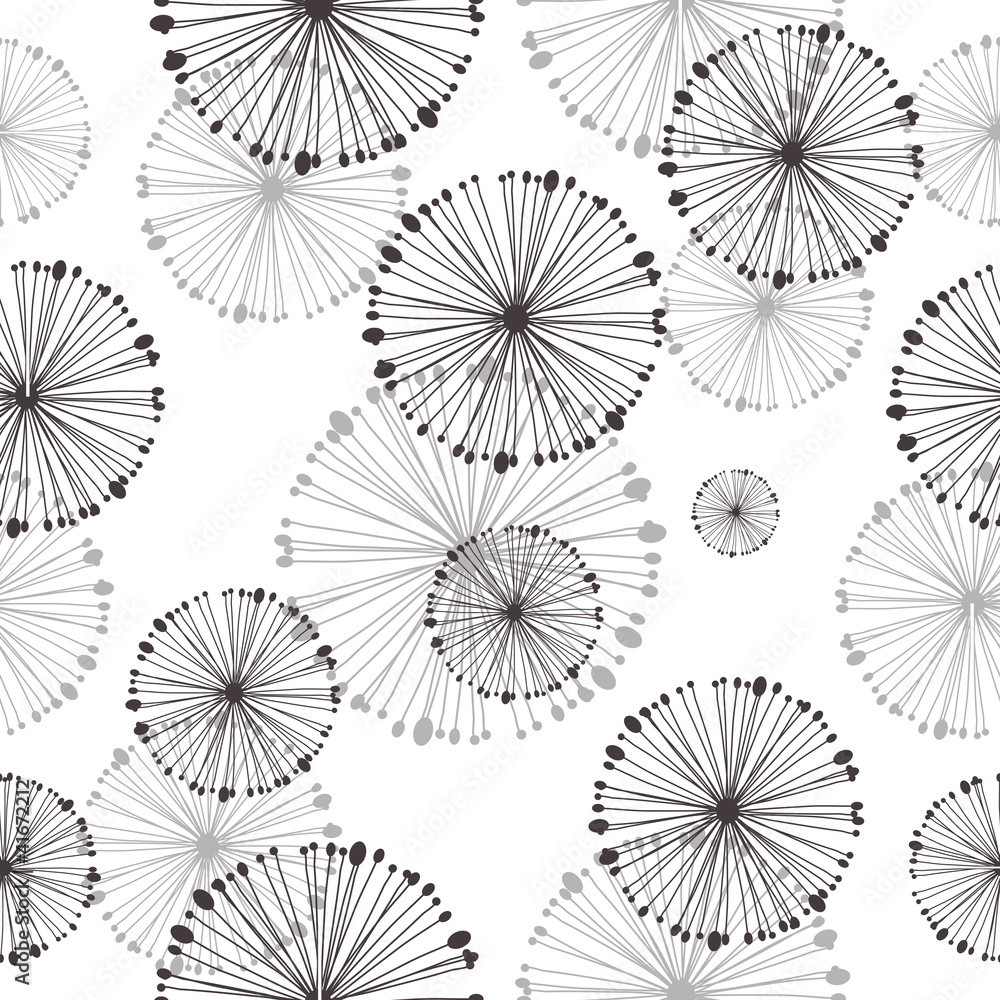 Tapeta seamless pattern of dandelion