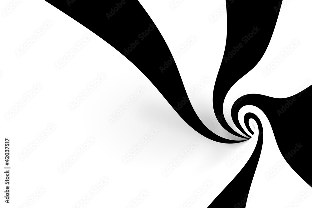 Obraz na płótnie Black and white spiral