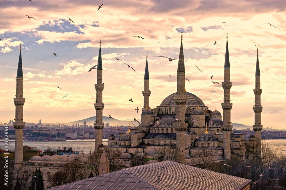 Obraz Kwadryptyk The Blue Mosque, Istanbul,