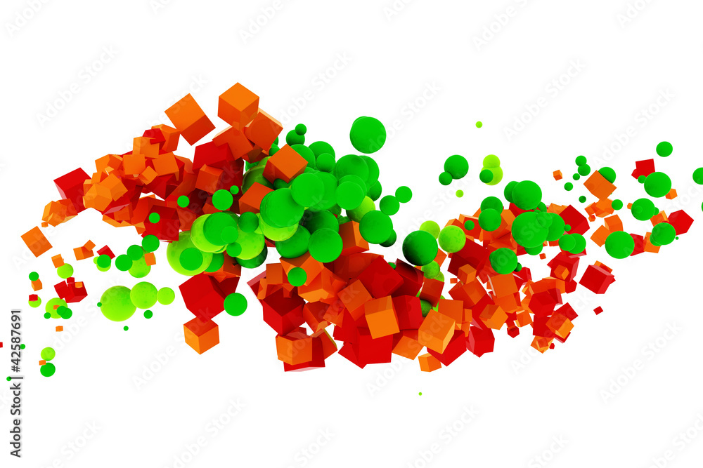 Obraz na płótnie 3d abstract colorful cubes