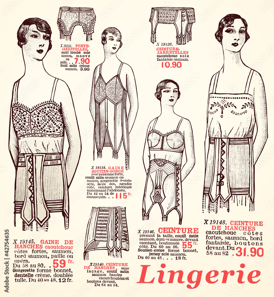 Obraz Dyptyk lingerie 1930