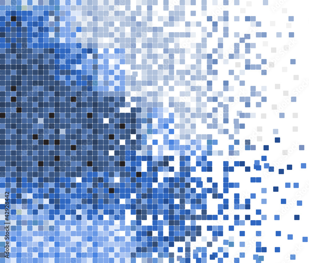 Fototapeta abstract blue pixel mosaic