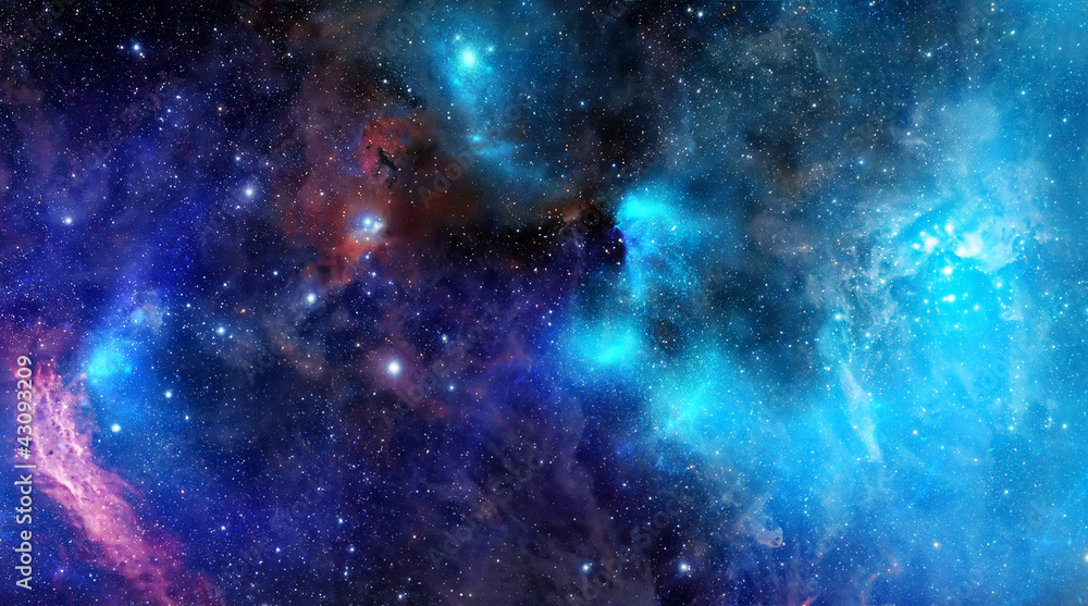Obraz na płótnie nebula gas cloud in deep outer