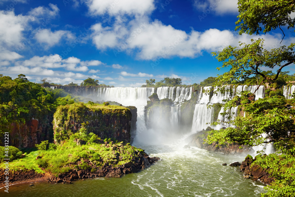 Obraz Tryptyk Iguassu Falls, view from