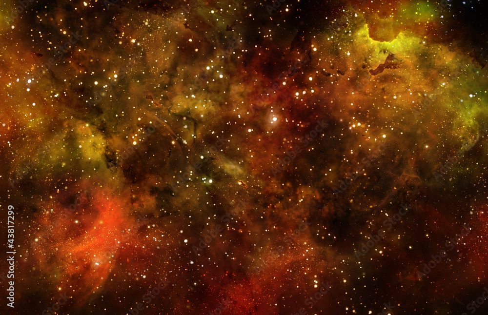 Obraz Tryptyk starry deep outer space nebula