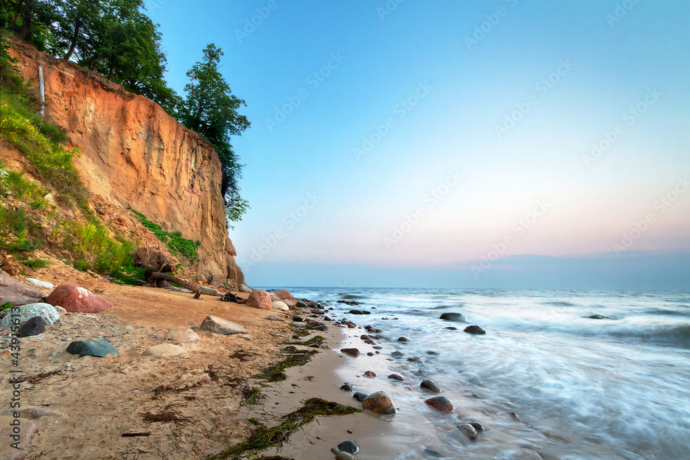 Obraz Tryptyk Cliff of Orlowo at Baltic sea,