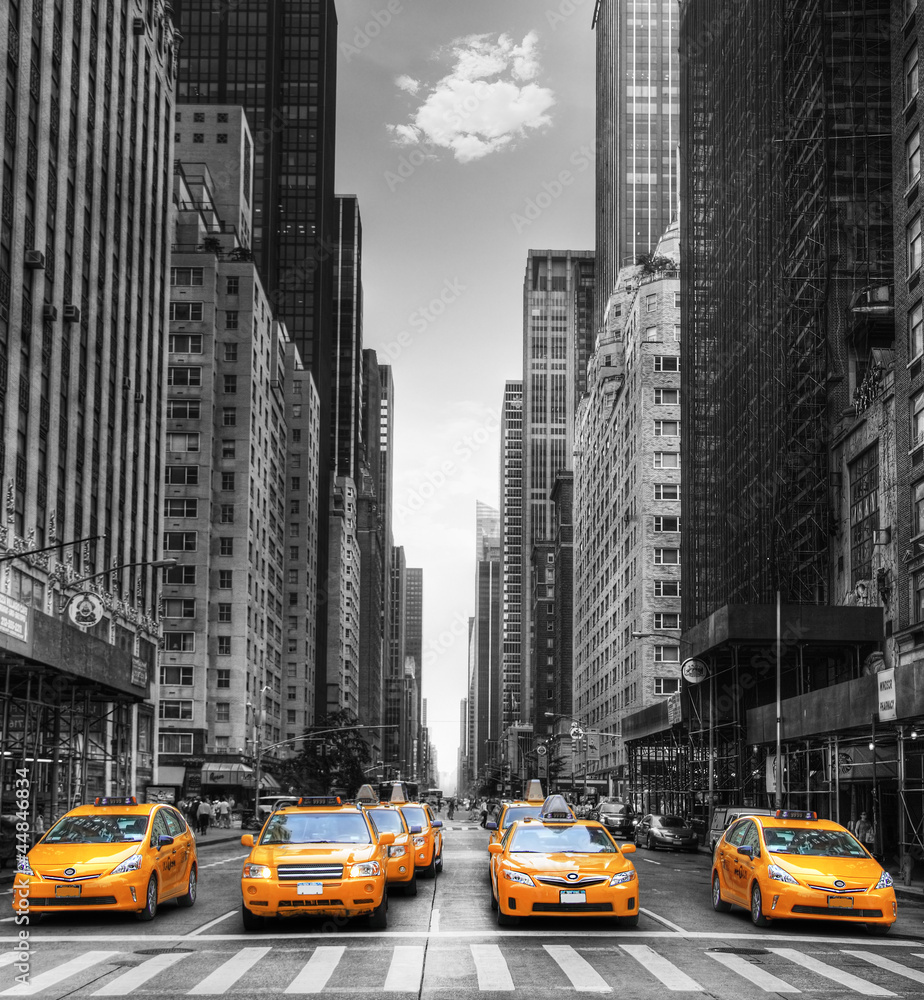 Obraz Dyptyk Avenue avec des taxis à New 