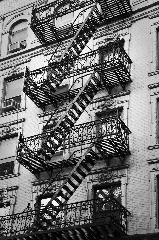 Obraz na płótnie Façade avec escalier de 