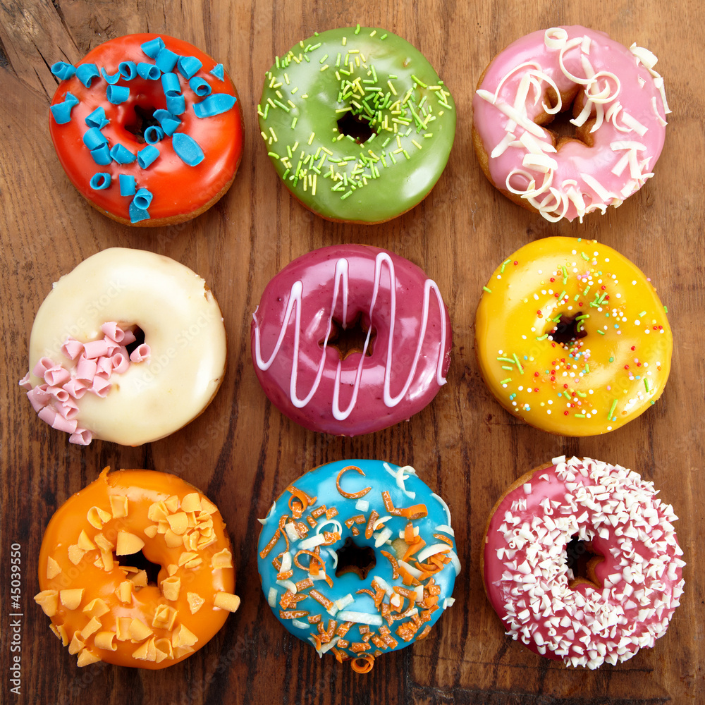 Obraz Kwadryptyk baked doughnuts