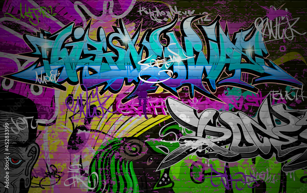 Obraz Tryptyk Graffiti wall urban art