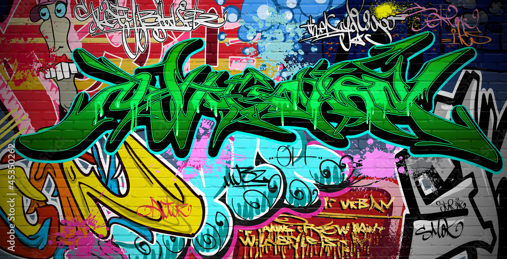 Obraz Dyptyk Graffiti Art Vector