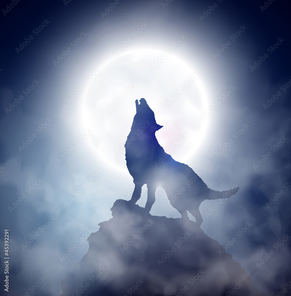 Obraz na płótnie Howling wolf