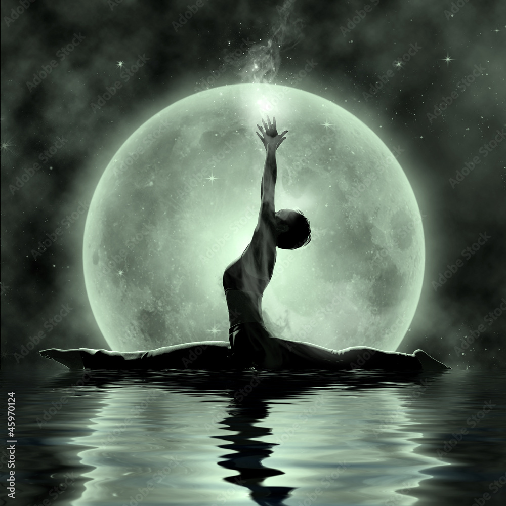 Obraz Tryptyk Magic Yoga -  Moonlight