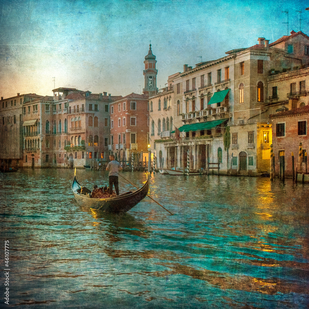 Obraz Tryptyk Vintage image of Grand Canal,