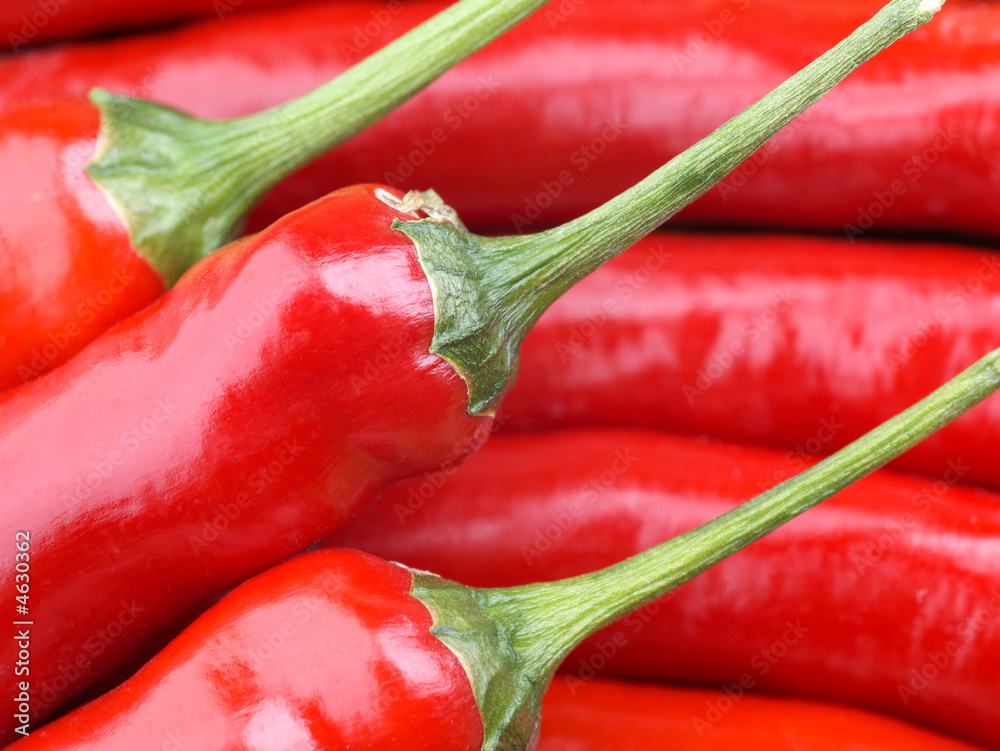 Fototapeta Red Chili Pepper and green