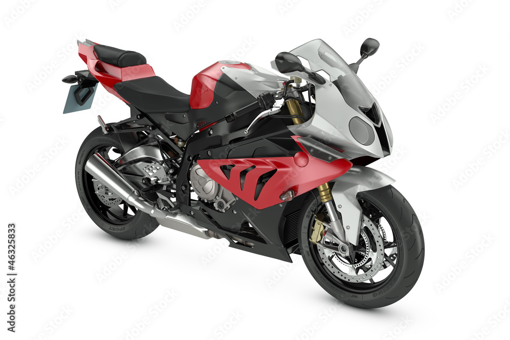 Obraz Tryptyk Red Sport Motorcycle