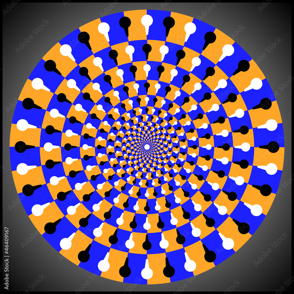 Obraz Tryptyk Optical illusion ellipse