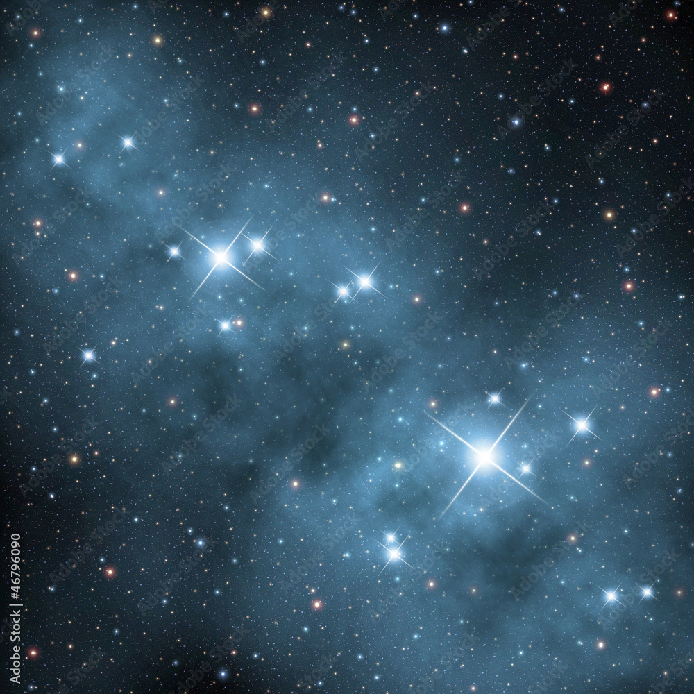 Fototapeta nebula with bright stars