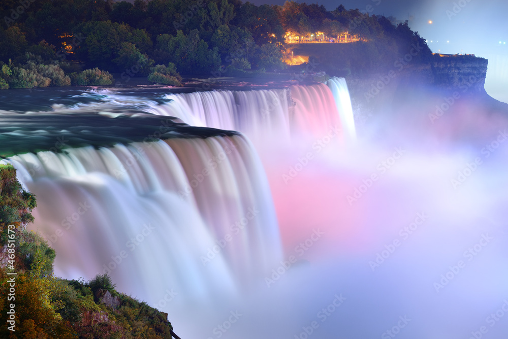 Obraz Tryptyk Niagara Falls in colors