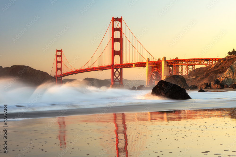 Obraz Pentaptyk Golden Gate Bridge San