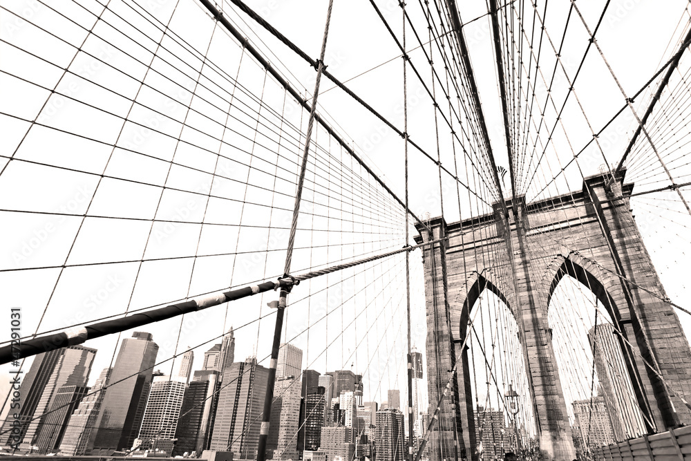 Obraz Tryptyk Manhattan bridge, New York