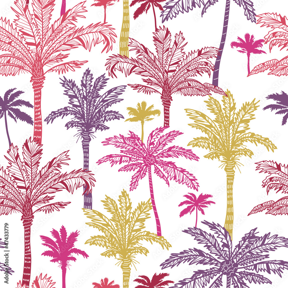 Tapeta Vector palm trees seamless