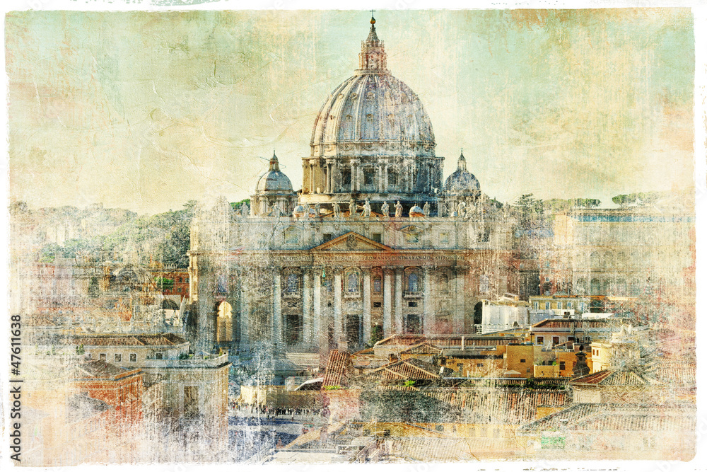 Obraz Tryptyk st Pietro, Vatican - artwork