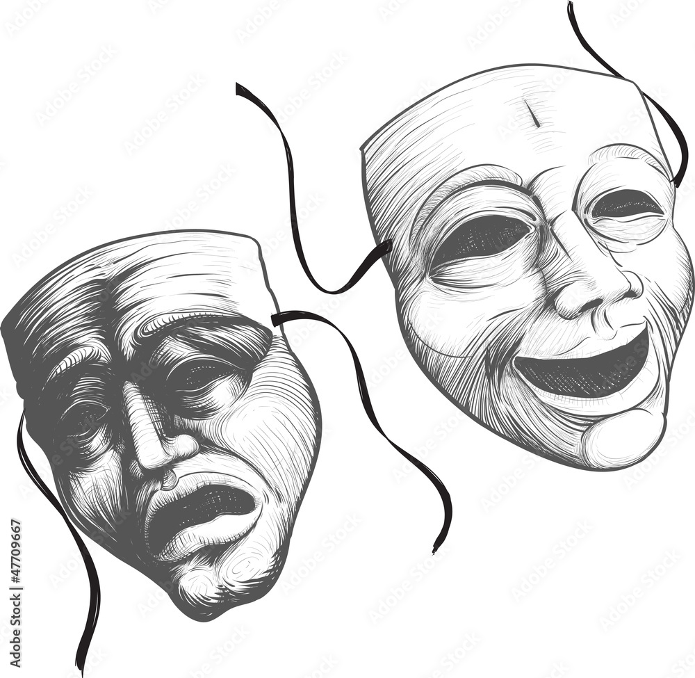 Fototapeta two theatre masks