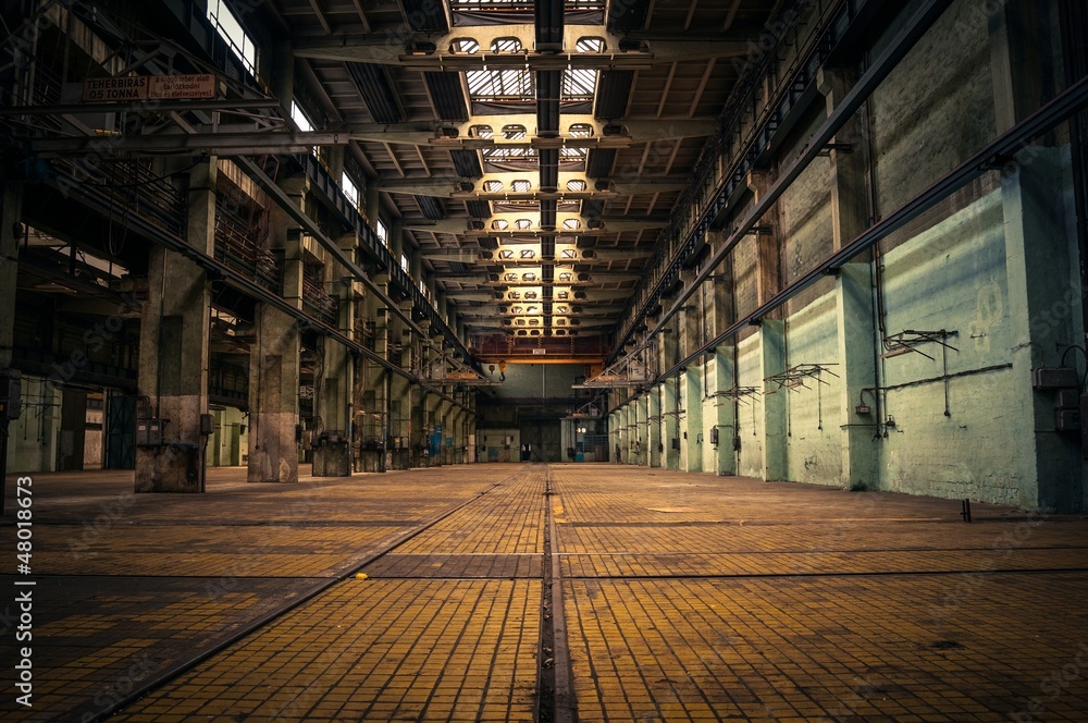 Obraz Tryptyk An abandoned industrial