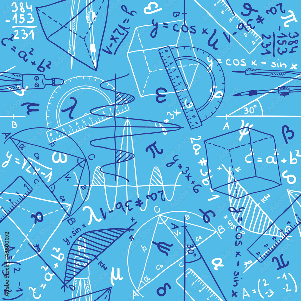 Tapeta Mathematics seamless pattern