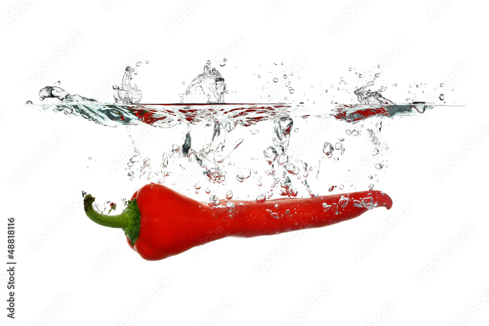 Fototapeta Red Pepper splash