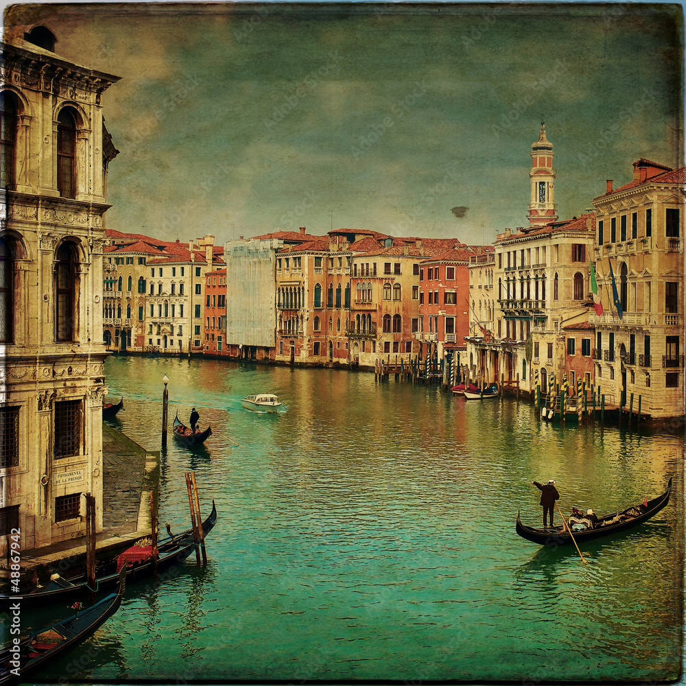Fototapeta Venice - Gondolas in the Grand