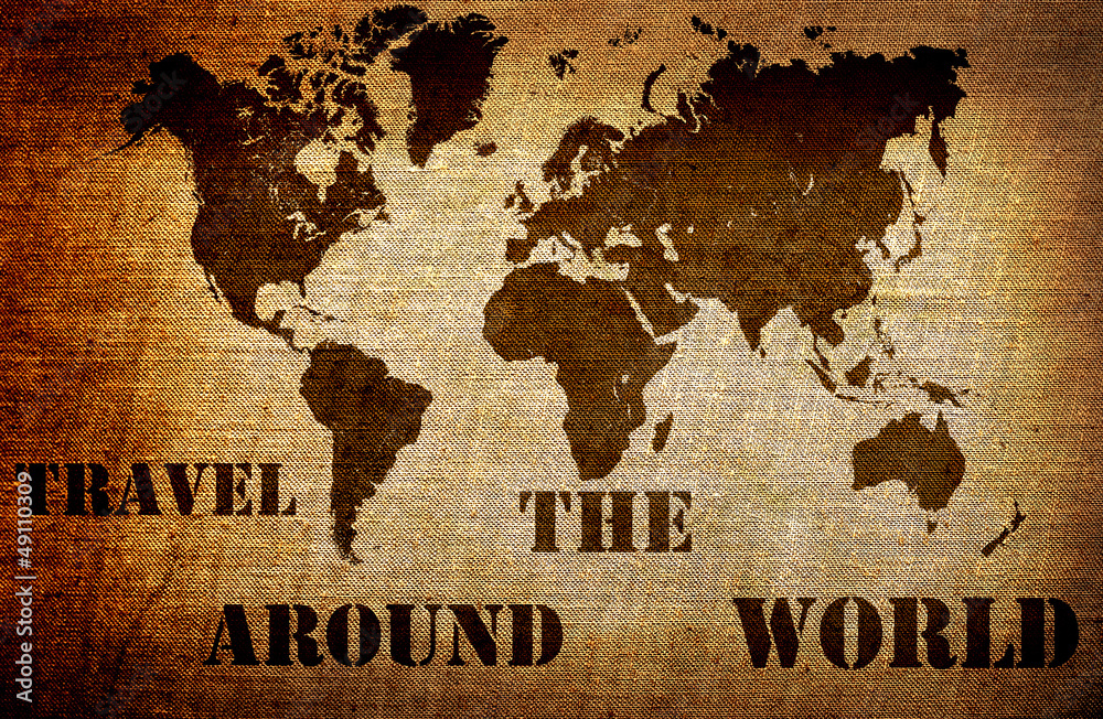 Obraz Kwadryptyk Grunge world map