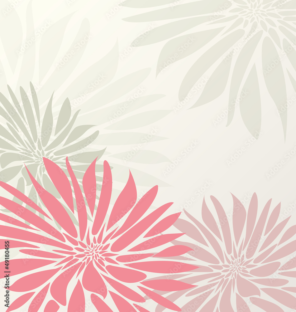 Obraz Pentaptyk floral background